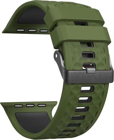 حزام رياضي لساعة Apple: أربطة سيليكون لساعة Apple Watch Series 4 5 6 7 8 9 10 SE Ultra 49mm 42mm 44mm 45mm - حزام رياضي مطاطي مسامي للتمرين - النساء والرجال - m/l in Kuwait
