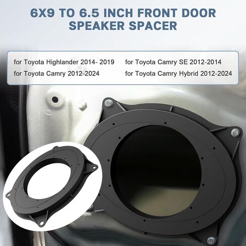 6x9 to 6.5 Speaker Adapter Kit Replacement for Toyota Highlander 14-19 Camry 12-24,6.5 Inch Refit Front Door Car Speaker Spacers Ring Mount Bracket in Saudi Arabia