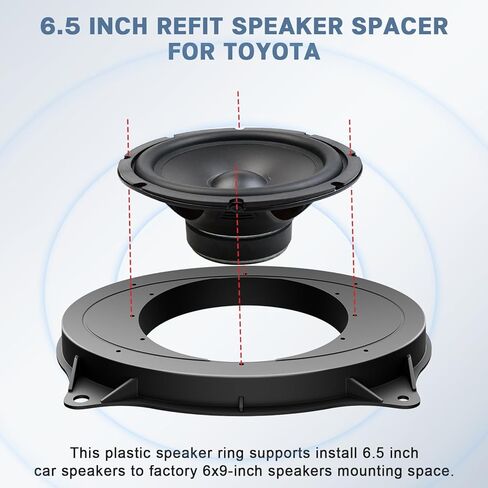 6x9 to 6.5 Speaker Adapter Kit Replacement for Toyota Highlander 14-19 Camry 12-24,6.5 Inch Refit Front Door Car Speaker Spacers Ring Mount Bracket in Saudi Arabia