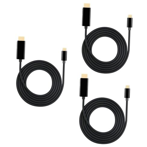 STOBOK 3 قطع USB من النوع c إلى كابل محول للأجهزة المحمولة، تصميم رفيع للغاية، مخرج عالي الدقة متوافق مع أجهزة العرض وأجهزة التلفاز in Kuwait