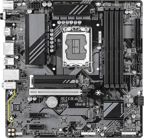 اللوحة الأم GIGABYTE B760M DS3H WIFI6E GEN5 - تدعم معالجات Intel Core من الجيل الرابع عشر، 6+2+1 مرحلة رقمية VRM، حتى 5600 ميجا هرتز DDR5، 2x PCIe 4.0 M.2، Wi-Fi 6E، 2.5 جيجابت LAN، USB 3.2 Gen2 in Saudi Arabia