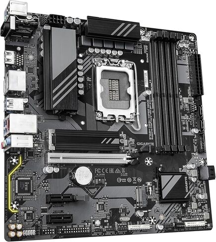 اللوحة الأم GIGABYTE B760M DS3H WIFI6E GEN5 - تدعم معالجات Intel Core من الجيل الرابع عشر، 6+2+1 مرحلة رقمية VRM، حتى 5600 ميجا هرتز DDR5، 2x PCIe 4.0 M.2، Wi-Fi 6E، 2.5 جيجابت LAN، USB 3.2 Gen2 in Saudi Arabia