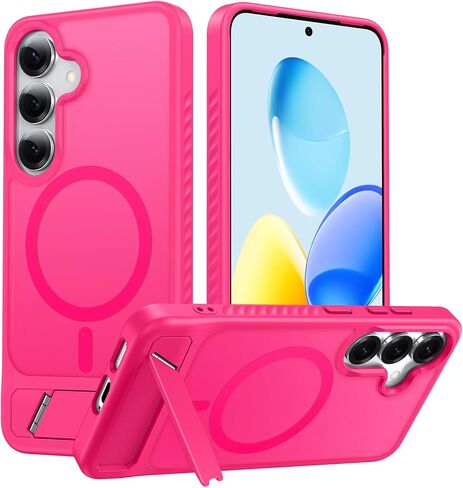 حافظة FNTCASE لهاتف Samsung Galaxy S25-Ultra: غطاء هاتف مغناطيسي شفاف غير لامع مع مسند من الدرجة العسكرية مقاوم للصدمات وواقي من السقوط وحامل هاتف نحيف متين - 6.9 بوصة (أسود) in Kuwait