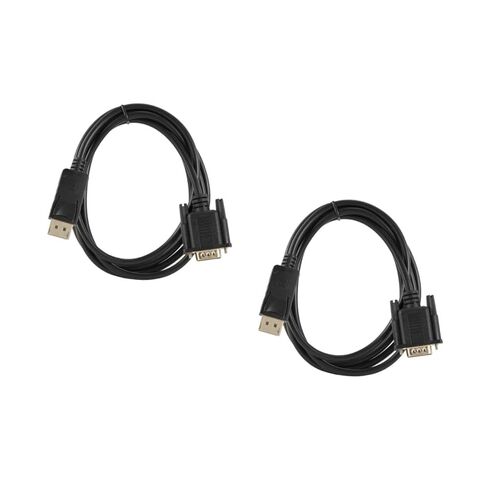DisplayPort to VGA Cable 1.8m for Gaming Monitors High-Resolution Video Adapter Gold-Plated Connectors Compatible Projectors and TVs in Saudi Arabia