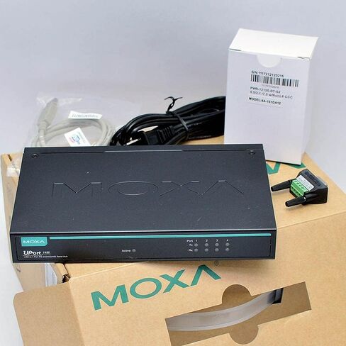MOXA UPort 1450-4 Ports RS-232/422/485 USB-to-Serial Converter, USB 2.0 Hi-Speed, 921.6Kbps, 15KV ESD Protection, mini DB9F-to-TB in Saudi Arabia