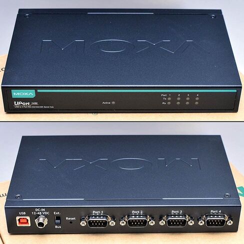 MOXA UPort 1450-4 Ports RS-232/422/485 USB-to-Serial Converter, USB 2.0 Hi-Speed, 921.6Kbps, 15KV ESD Protection, mini DB9F-to-TB in Saudi Arabia