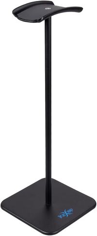 FOXXRAY STD-02 Aluminum Headphone Stand, Durable and Sleek Design with Non-Slip Base, Desk Earphone Stand for Wireless and Wired Headsets - Black in Saudi Arabia