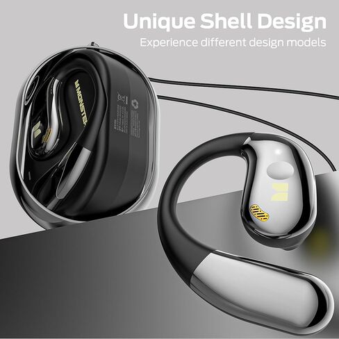 Monster Open Ear AC360, Wireless Bluetooth Rotary Earphone, with Lanyard, Upgraded Bluetooth 6.0, Touch Control, 24h Long Battery Life, IPX5 Waterproof,Long-Lasting Wear Without Fatigue in Saudi Arabia