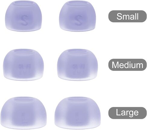 أطراف أذن بديلة لسماعات JBL Tune Buds، أطراف سماعات أذن من السيليكون، 3 أزواج (S/M/L) أرجواني in Kuwait
