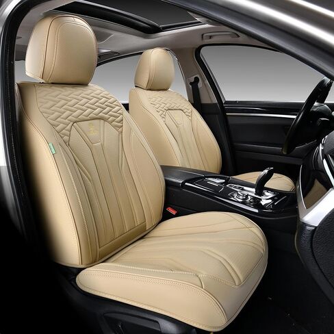 FLORICH Automotive Front Seat Covers for Cars, Waterproof Pink & Black Seat Covers, Leather Car Seat Covers 2 Pack, Universal Seat Protector for Most Cars Trucks SUV in Saudi Arabia