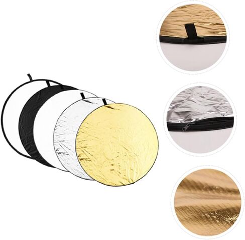 Vaguelly 60cm 5-in-1 Folding Photography Reflector with Portable Carry Bag, Multi-disc Light Diffuser and Reflective Board for Studio and Outdoor Photo Lighting in Saudi Arabia