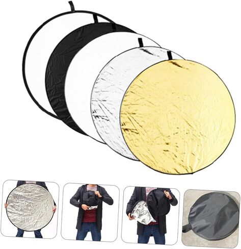Vaguelly 60cm 5-in-1 Folding Photography Reflector with Portable Carry Bag, Multi-disc Light Diffuser and Reflective Board for Studio and Outdoor Photo Lighting in Saudi Arabia