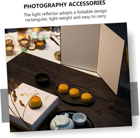 TEHAUX 2 Pcs A4 Photography Reflector Cardboard Set Portable Collapsible Photo Reflective Boards for Studio and Outdoor Lighting Accessories in Saudi Arabia
