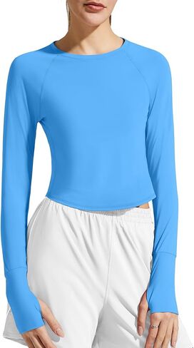 G4Free Athletic Long Sleeve Tops for Women Rash Guard UV UV Protectly Firedly Thirts upf 50+ Fast Dry Sun Shirts (Smoky Blush ، S) in Saudi Arabia