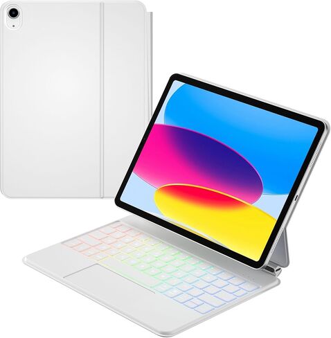IPad 10th Generation 2022 and 11th Generation Keyboard Case (A16, 2025) - Magic Keyboard with Multi Touch Pad - Floating Cantilever Stand - iPad 10.9-inch 10th/11th Generation Magnetic Case (white) in Kuwait