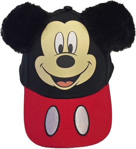 Mickey Mouse Toddler Boys Plush Ears Baseball Hat Black/Red in Saudi Arabia