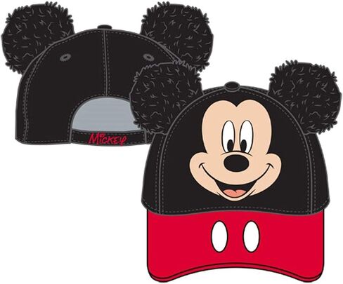 Mickey Mouse Toddler Boys Plush Ears Baseball Hat Black/Red in Saudi Arabia