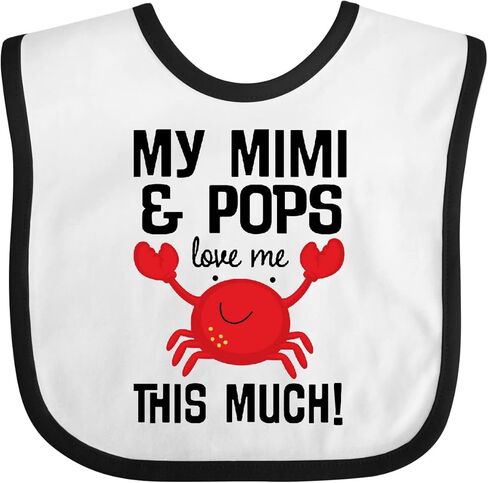 inktastic My Mimi and Pops Love Me Baby Bib in Saudi Arabia