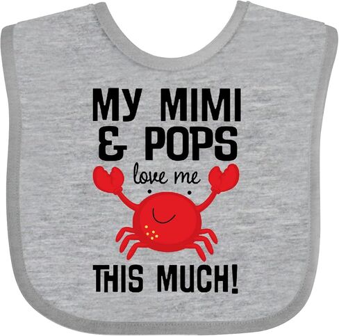 inktastic My Mimi and Pops Love Me Baby Bib in Saudi Arabia