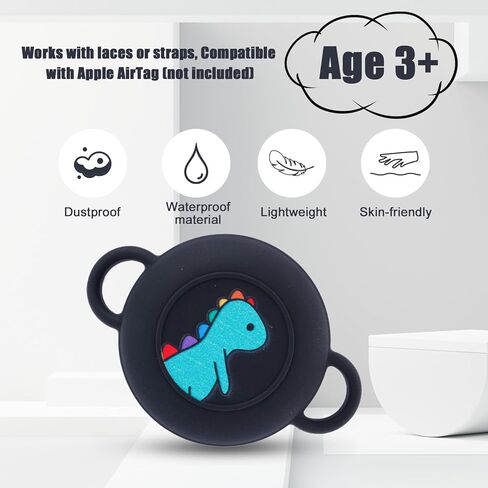 2pcs for Airtag Holder for Shoelaces, Cute Cartoon Waterproof Protective Case Waterproof Hidden Silicone Case Cover GPS Tracker Accessories in Saudi Arabia