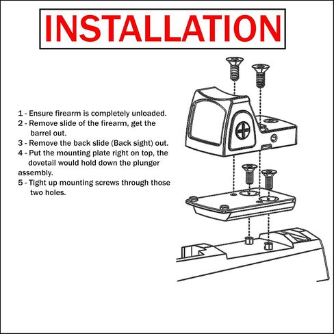 Gotical Super Slim Mounting Plate Red Dot in Saudi Arabia