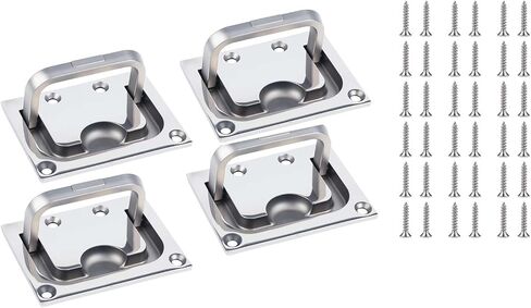 فتحة سحب من الفولاذ المقاوم للصدأ 316، فتحة رفع القارب، فتحة سحب، مقبض سحب للباب مع براغي تثبيت (عبوة من قطعتين) in Kuwait