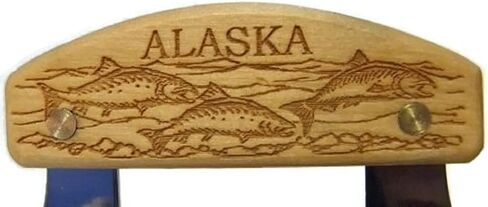 إنوبيات الإسكيمو بيرش ألاسكا أدوات المائدة أولو سكين سمك السلمون المدرسية in Kuwait