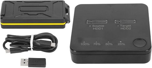 Yoidesu M.2 SSD Duplicator، 2 Dual Bay Offline Clone SATA إلى SATA SSD Duplicator، 1 جيجابت في الثانية عالية السرعة لنقل البيانات M.2 محطة إرساء لـ Wins 7 8 9، OS X Laptop in Saudi Arabia