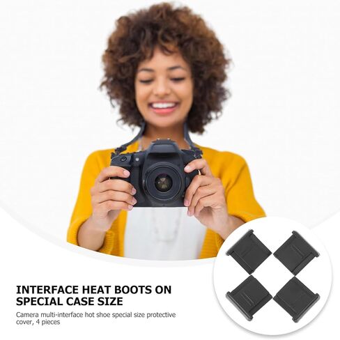 4 Pcs Plastic Hot Shoe Cover Protector for DSLR Cameras, Hot Shoe Mount Cap Accessory for Photography and Camera Flash Protection in Saudi Arabia