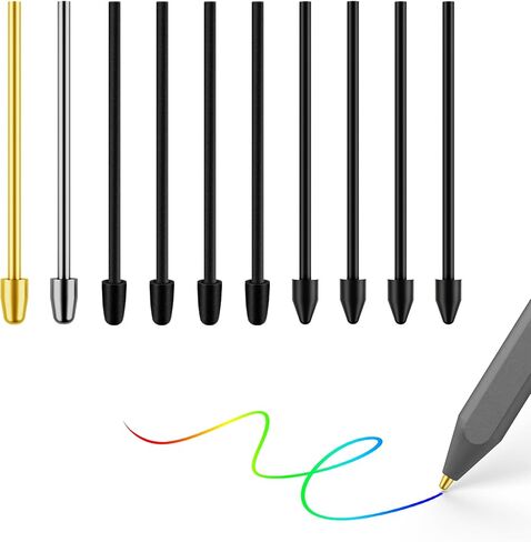 أطراف معدنية/بلاستيكية بديلة لأقلام Kindle Scribe Premium والأقلام الأساسية. أطراف + مشبك + علبة تخزين (سنتان معدنيتان + 8 سنون بلاستيكية) in Kuwait