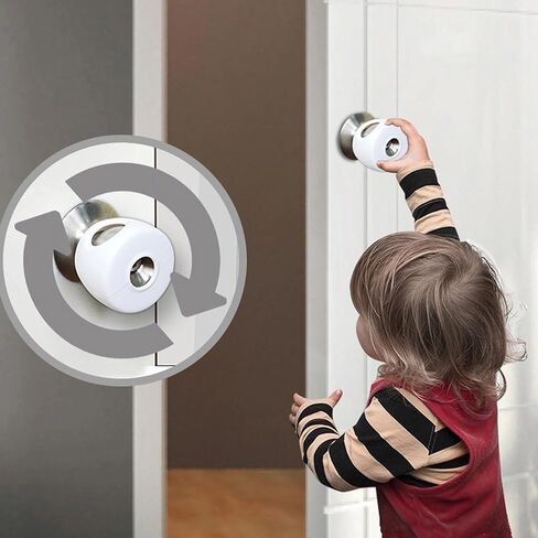 AILUOQI Childproof Door Knob Covers Babyproof (6 Pack) Child Door Locks Door Handle Baby Proofing Door Safety for Kids in Saudi Arabia