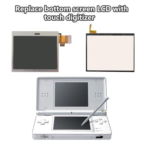 GRABOTE New Bottom Screen LCD with Touch Digitizer Applied Replacement Fit for Nintendo DS Lite NDSL in Saudi Arabia