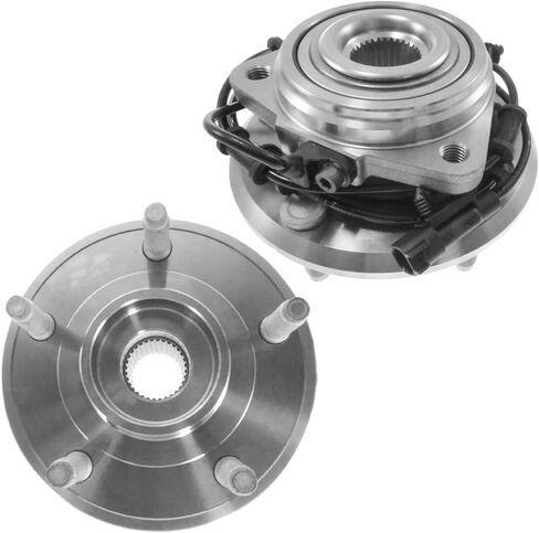 محور ديترويت - قطعتان من مجموعة محاور العجلات الأمامية مع ABS و6 عروة لسيارة Nissan TITAN 2017-2023، مجموعة محاور محمل العجلات 2018 2019 2020 2021 2022 in Kuwait