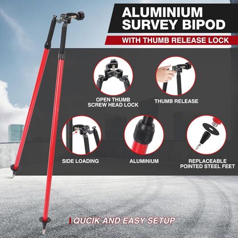 Bipod مسح الإبهام Realease، Bipod الألومنيوم لأعمدة المنشور مسح الأراضي GPS أقطاب محطة إجمالي GPS GNSS قضبان... in Kuwait