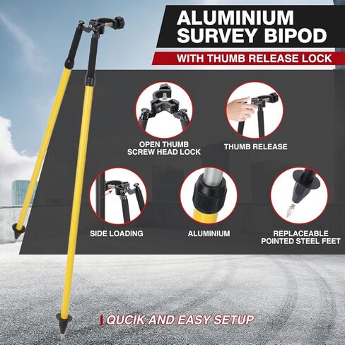 Bipod مسح الإبهام Realease، Bipod الألومنيوم لأعمدة المنشور مسح الأراضي GPS أقطاب محطة إجمالي GPS GNSS قضبان... in Kuwait