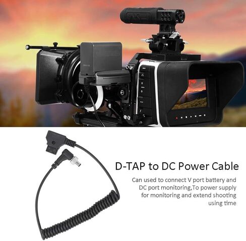 DC Monitor Power Supply Cable, Spring D TAP to DC Power Cable with Lock Fixed, for Bmcc, for Bmpc, for Atomos, for Monitor Fill Light, 1 Piece in Saudi Arabia