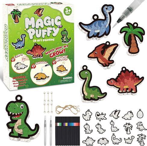Taotuo Magic Foam Texture Painting Kit - 3D Art Puffy Paint Kit, Princesses & Unicorns,15 Mess-Free Paint by Number Craft for Kids Ages 3-10 in Saudi Arabia