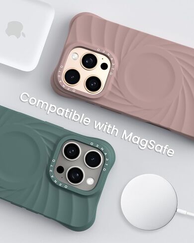 ORNARTO Vortuxe for iPhone 16 Pro Max Case 6.9" | 2X MIL-STD Drop Protection | Compatible with MagSafe | Sleek Aesthetic Liquid Silicone Phone Cover - Latte in Saudi Arabia
