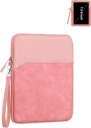 Tablet Sleeve Case 8–9 Inch, WUNIAK 360° Protective Splash-Resistant Carrying Bag for iPad, Tablet Computer, E-Reader & Drawing Tablet,Pink. in Saudi Arabia