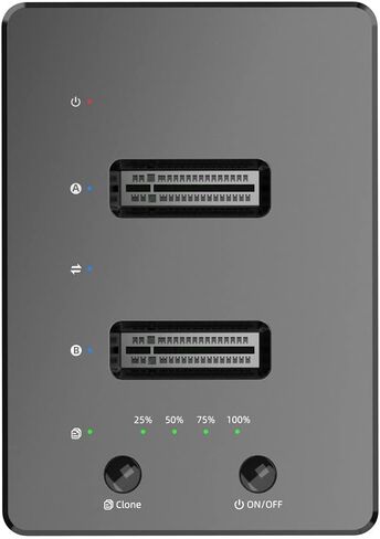 محطة إرساء محرك الأقراص الصلبة من النوع C إلى USB 3.0 M.2 SATA NGFF SSD ومحول استنساخ خارجي غير متصل بخليج مزدوج in Saudi Arabia