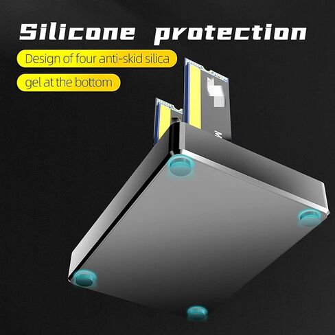 محطة إرساء محرك الأقراص الصلبة من النوع C إلى USB 3.0 M.2 SATA NGFF SSD ومحول استنساخ خارجي غير متصل بخليج مزدوج in Saudi Arabia