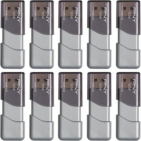 محرك الأقراص الصلبة الخارجي المحمول توشيبا كانفيو بيسكس 1 تيرابايت USB 3.0، أسود - HDTB510XK3AA & PNY 32 جيجابايت Turbo Attaché 3 USB 3.0 فلاش درايف، 10 عبوات، فضي in Saudi Arabia