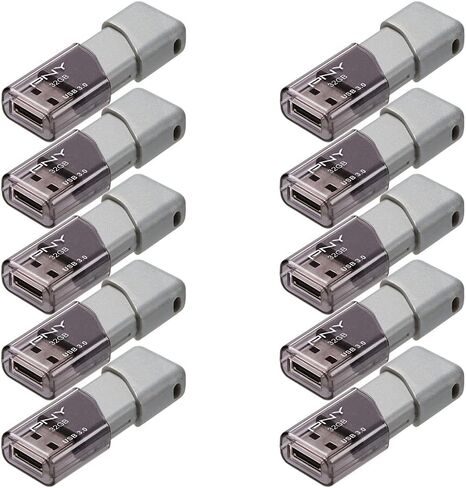 محرك الأقراص الصلبة الخارجي المحمول توشيبا كانفيو بيسكس 1 تيرابايت USB 3.0، أسود - HDTB510XK3AA & PNY 32 جيجابايت Turbo Attaché 3 USB 3.0 فلاش درايف، 10 عبوات، فضي in Saudi Arabia