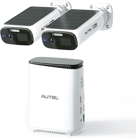 Autel Solar Security Cameras Wireless Outdoor, 2K Color Night Vision, Solar Powered, Expandable Local Storage, No Monthly Fee,AI Cameras for Home Security System (2-Cam Kit) in Saudi Arabia