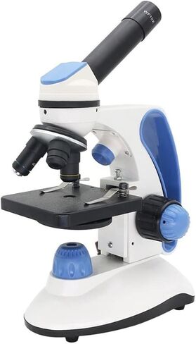 طقم مجهر 40X-2000X مجهر أحادي العين، مع مصابيح علوية/سفلية قابلة للتعديل ومحولات عدسة مجهر بإضاءة LED in Kuwait