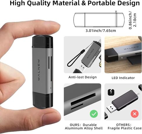 WALNEW USB-C to Ethernet Adapter 2 Packs& SD Card Reader Bundle in Saudi Arabia