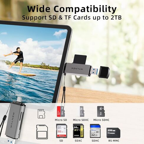 WALNEW USB-C to Ethernet Adapter 2 Packs& SD Card Reader Bundle in Saudi Arabia