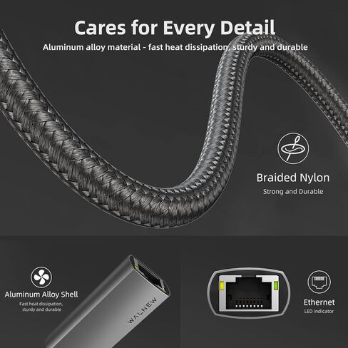 WALNEW USB-C to Ethernet Adapter 2 Packs& SD Card Reader Bundle in Saudi Arabia