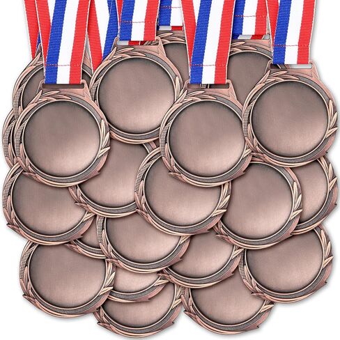 Sasylvia Blank Award Medals with Neck Ribbons Create Your Own Medals Kit Cheer Medals Winner Medals Participation Trophy Metal Gifts for Soccer Football Party Game(Antique Silver, Wheat, 60 Pcs) in Saudi Arabia