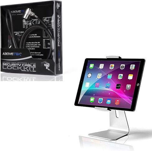 حامل الكمبيوتر اللوحي الأنيق من شركة OverTEK وكابل أمان قفل iPad in Kuwait